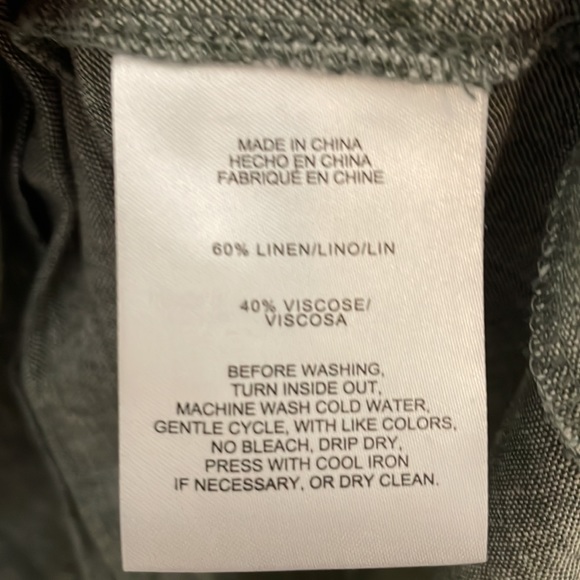 Jones New York blue, 3/4 sleeve, popover tunic. Size L - Picture 3 of 5